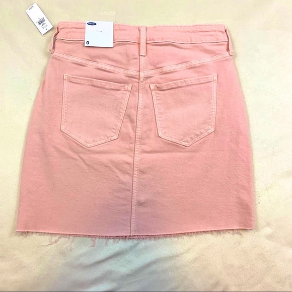 NWT Old Navy Pink Button Down Denim Skirt - Picture 2 of 6